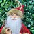 Papai Noel Decorativo Casaco Vermelho e Marrom 15cm - Magizi - Imagem 2