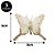 Kit 3 Borboletas Decoradas Gliter Champanhe Furta Cor Plumas Luxo 8cm - Magizi - Imagem 4