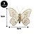 Kit 3 Borboletas Decoradas Glitter Champanhe Luxo 8cm - Magizi - Imagem 4