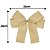 Jogo 6 Laços Natalinos Luxo Linho Borda e Pontos Dourado 24cm - Decor Natal - Imagem 6
