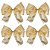 Kit 4 Laços Natalinos Pronto Tecido Dourado Brilho Suave 24cm - Decor Natal - Imagem 1