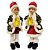 Casal Bonecos Coral Natalino Decorativo Musical à Corda Verde e Dourado Luxo 42cm - Noel Decor - Imagem 1