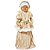 Mamãe Noel Decorativa Vestido Champanhe e Creme Luxo 45cm - Noel Decor - Imagem 1