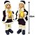 Jogo 2 Bonecos Coral Natalino Decorativo Musical à Corda Vinho e Creme Luxo 42cm - Noel Decor - Imagem 6