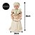 Jogo Casal Papai e Mamãe Noel Decorativo Casacos Luxo Rosê e Pérola Decorados 50cm - Noel Decor - Imagem 8