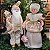 Jogo Casal Papai e Mamãe Noel Decorativo Casacos Luxo Rosê e Pérola Decorados 50cm - Noel Decor - Imagem 2