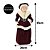Jogo Casal Papai e Mamãe Noel Decorativo 50cm Casaco Luxo Vinho Detalhes Dourado - Noel Decor - Imagem 4