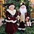 Jogo Casal Papai e Mamãe Noel Decorativo 50cm Casaco Luxo Vinho Detalhes Dourado - Noel Decor - Imagem 2