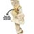 Papai Noel Decorativo Casaco Pelúcia Luxo Branco e Dourado 50cm - Noel Decor - Imagem 6