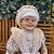 Jogo Casal Papai e Mamãe Noel Decorativo Casaco Pelúcia Luxo Branco e Dourado 50cm - Noel Decor - Imagem 7