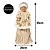 Jogo Casal Papai e Mamãe Noel Decorativo Casaco Pelúcia Luxo Branco e Dourado 50cm - Noel Decor - Imagem 8