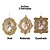 Jogo 3 Porta Retrato Decorativo Glitter Dourado Para Árvore Natal 10cm - Magizi - Imagem 5