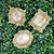 Jogo 3 Porta Retrato Decorativo Glitter Dourado Para Árvore Natal 10cm - Magizi - Imagem 4