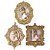 Jogo 3 Porta Retrato Decorativo Glitter Dourado Para Árvore Natal 10cm - Magizi - Imagem 3