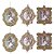Kit Porta Retrato Glitter Champanhe Gold Para Árvore Natal 10cm 6 Peças - Magizi - Imagem 1