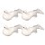 Kit 4 Pombinhas Branca Pena Ganso 9cm Enfeite Natal - Magizi - Imagem 1