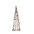 Jogo 2 Mini Árvore Pinheiro Cone Natal Aramado Gliter 20cm Champagne - Yangzi - Imagem 5
