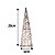 Jogo 2 Mini Árvore Pinheiro Cone Natal Aramado Gliter 20cm Champagne - Yangzi - Imagem 3