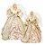 Jogo 2 Anjos Decor Natal Ponteira Árvore Rosê Gold Luxo 40cm e 30cm - Noel Decor - Imagem 1