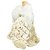 Anjo Decorativo Natal Ponteira Árvore Veludo Branco e Dourado Luxo 30cm - Noel Decor - Imagem 8