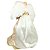 Anjo Decorativo Natal Ponteira Árvore Veludo Branco e Dourado Luxo 40cm - Noel Decor - Imagem 8