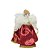 Anjo Decorativo Natal Pendente Seda Luxo Vermelho e Verde 17cm - Noel Decor - Imagem 7