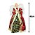Jogo 2 Anjos Decorativo Natal Ponteira Árvore Seda Luxo Vermelho e Verde 40cm - Noel Decor - Imagem 6