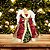 Anjo Decorativo Natal Ponteira Árvore Seda Luxo Vermelho e Verde 30cm - Noel Decor - Imagem 9