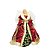 Anjo Decorativo Natal Ponteira Árvore Seda Luxo Vermelho e Verde 30cm - Noel Decor - Imagem 1