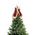 Anjo Decorativo Natal Ponteira Árvore Seda Luxo Vermelho e Verde 30cm - Noel Decor - Imagem 5