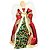Anjo Decorativo Natal Ponteira Árvore Seda Luxo Vermelho e Verde 40cm - Noel Decor - Imagem 1