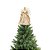Jogo 3 Anjos Decorados Natal Ponteira Enfeite Árvore Rosê Gold Luxo - Noel Decor - Imagem 4