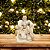 Anjo Decorativo Natal Pendente Rústico Bege Estampado Renas 17cm - Noel Decor - Imagem 6