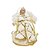 Jogo 3 Anjos Decor Natal Ponteira Árvore Veludo Branco e Dourado Luxo - Noel Decor - Imagem 8