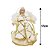 Anjo Decorativo Natal Pendente Veludo Luxo Branco e Dourado 17cm - Noel Decor - Imagem 5
