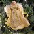 Kit 3 Anjos Decorativos Natal Pendente Luxo Lantejoulas Dourado 17cm - Noel Decor - Imagem 2