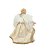Jogo 3 Anjos Decorativo Natal Pendente Rústico Bege Estampado Renas 17cm - Noel Decor - Imagem 8