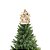 Jogo 3 Anjos Decorativo Natal Pendente Rústico Bege Estampado Renas 17cm - Noel Decor - Imagem 5