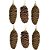 Conjunto Pinha Natural Pingente Árvore Natal 8cm 6 Unidades - Magizi - Imagem 3