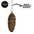 Conjunto Pinha Natural Pingente Árvore Natal 8cm 6 Unidades - Magizi - Imagem 4