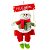 Jogo Papai Noel e Boneco de Neve Gangorra Madeira Pelúcia Tricô Xadrez Vermelho e Verde 40cm - Imagem 3