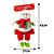 Jogo Papai Noel e Boneco de Neve Gangorra Madeira Pelúcia Tricô Xadrez Vermelho e Verde 40cm - Imagem 5