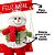 Boneco de Neve Gangorra Madeira Pelúcia Tricô Xadrez Vermelho e Verde 40cm - Magizi - Imagem 3