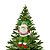 Papai Noel Gangorra Madeira Pelúcia Tricô Xadrez Vermelho e Verde 40cm - Magizi - Imagem 4