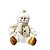 Boneco de Neve Sentado Pelúcia Star Gold Champanhe 25cm - Magizi - Imagem 1