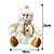 Boneco de Neve Sentado Pelúcia Star Gold Champanhe 25cm - Magizi - Imagem 3