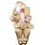Papai Noel Sentado Saco de Presentes Decorado Casaco Dourado e Champanhe 50cm - Magizi - Imagem 1
