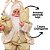 Papai Noel Sentado Saco de Presentes Decorado Casaco Dourado e Champanhe 50cm - Magizi - Imagem 3