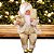 Papai Noel Sentado Saco de Presentes Decorado Casaco Dourado e Champanhe 50cm - Magizi - Imagem 2