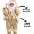 Papai Noel Decorativo 30cm Gorrinho Guizo, Saco de Presentes Decorado Dourado - Magizizo - Imagem 3